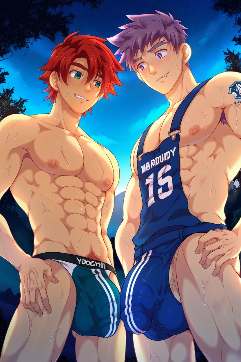 Gigantic, Football Sportswear, Penis Bulge AI Gay Porn