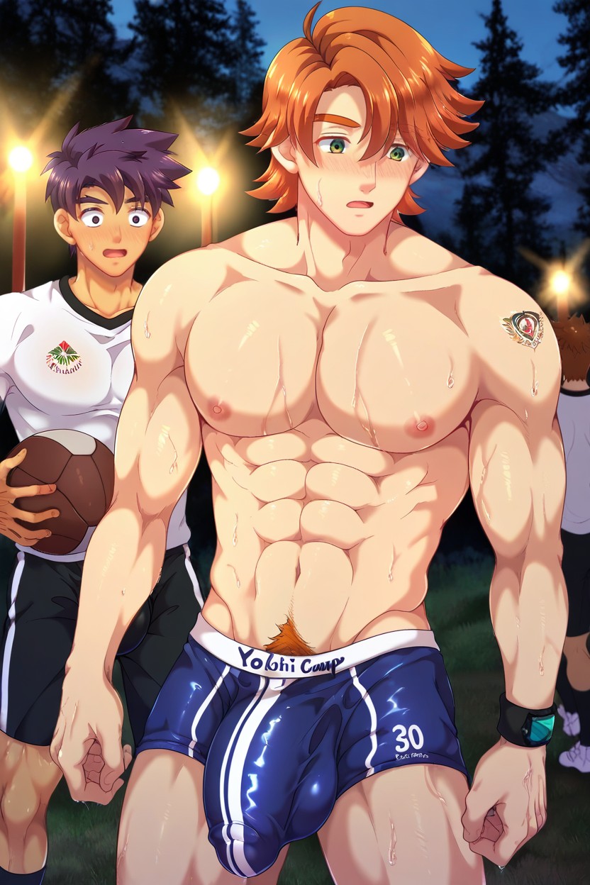 Sweaty, 18+, Visible Outline AI Gay Porn