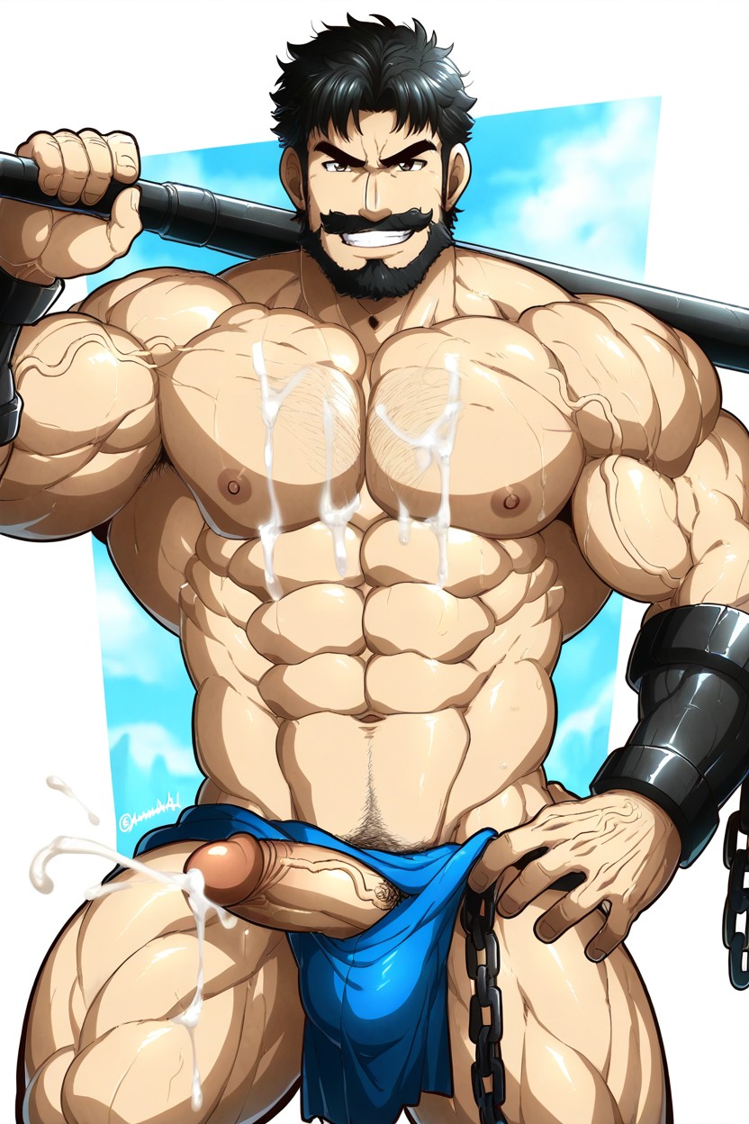 Smirk, Weapon, Chain AI Gay Porn