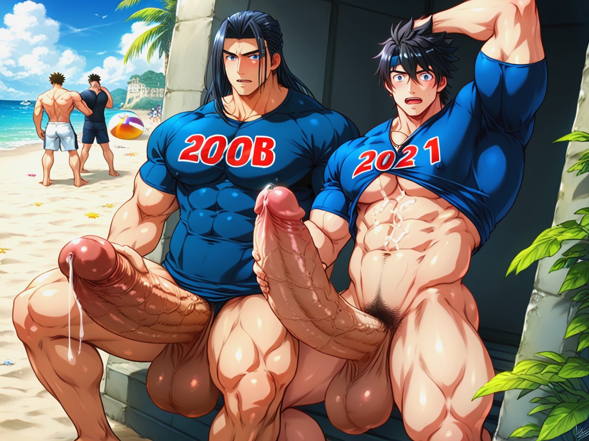 Moaning, Blue Hour, Bust Shot AI Gay Porn