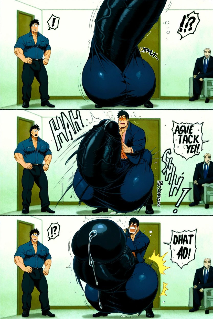 Sound Effects, Awkward Erection, Kondou Yoshinori Artstyle ИИ гей порно