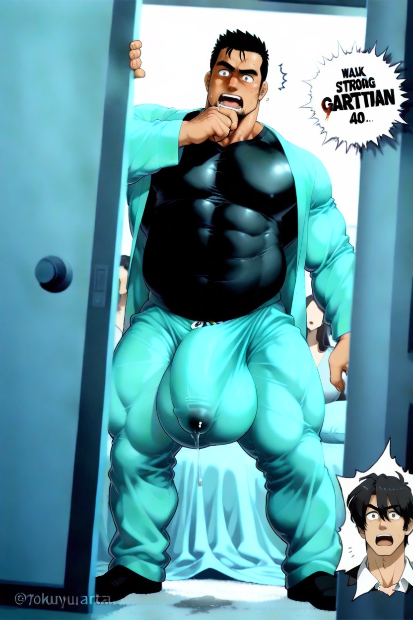 Bara Hentai Comic, Realistic, 睡衣 AI同性戀黃片