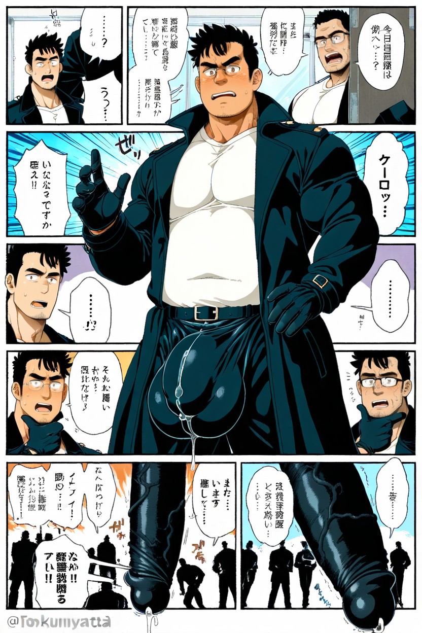 開いた服, Embarassed, Black Hair ゲイAIポルノ