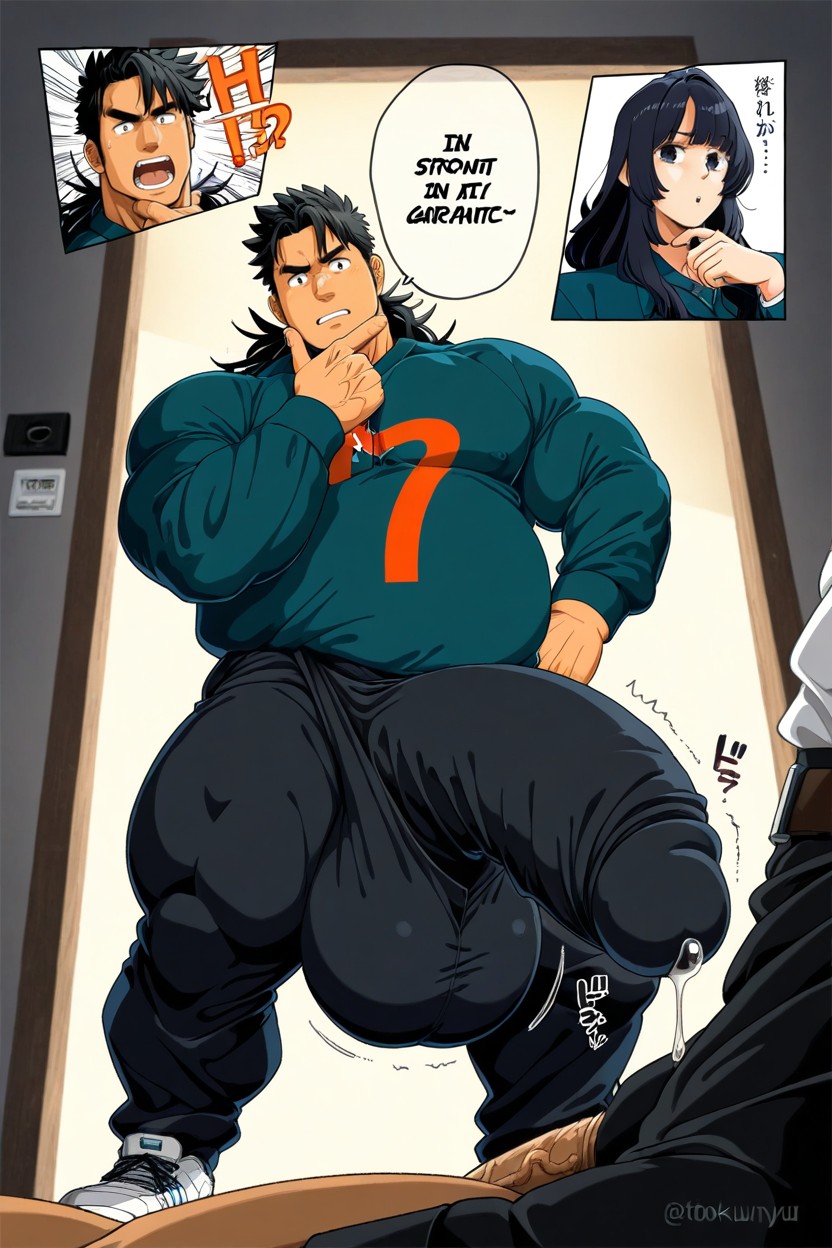 Keishin Kondou Yoshinori Artstyle, Motion Lines, Petit Porno IA Gay