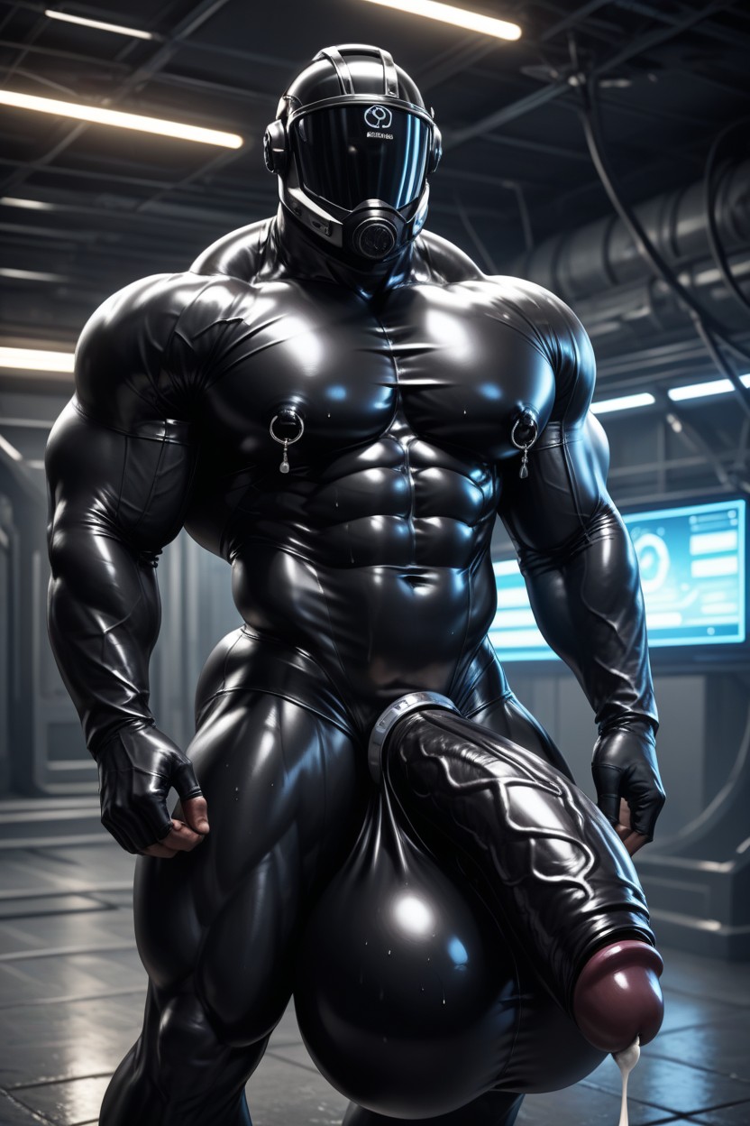 Hyper Detail, Sperm Tank, Dramatic Hard Rim Lighting AI Gay Porn