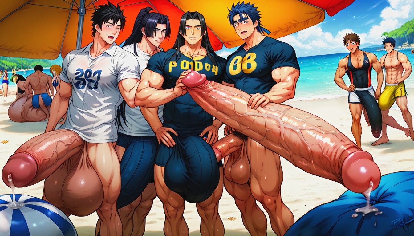 Scrum, Leaking Precum Through Fabric, Male ゲイAIポルノ