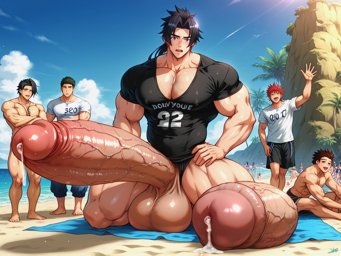Tir En Buste, Keishin Artstyle, Massive Veiny Huge Cock Porno IA Gay