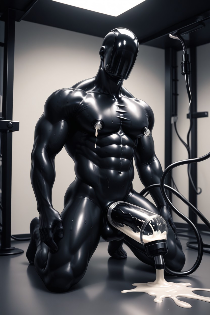 Bondage, Featureless Nose, Breeding Bench AI Gay Porn