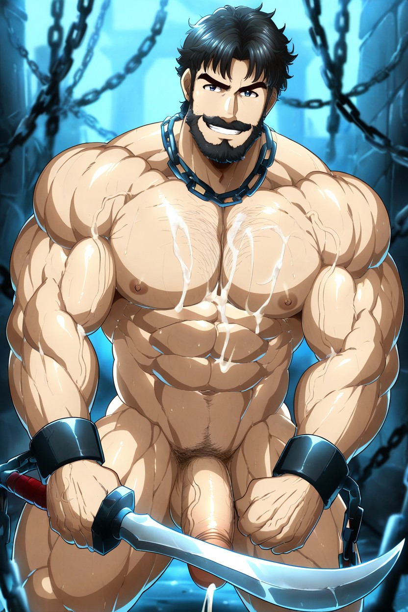 Cumshot, Bara, Genshinn_impact Pornografia gay com IA