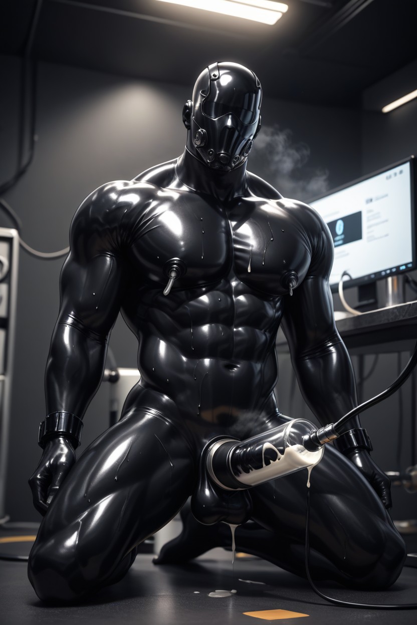 Steam, Well-defined Abs, Himbo Pornografia gay com IA
