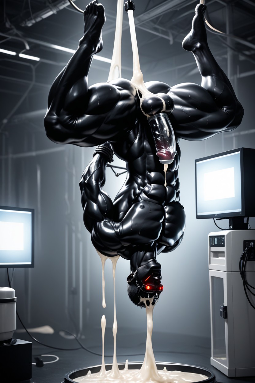 Liquid Muscles, Xxl Oversized Broad Shoulder, Upside Down Hanging Pose Porno IA Gay