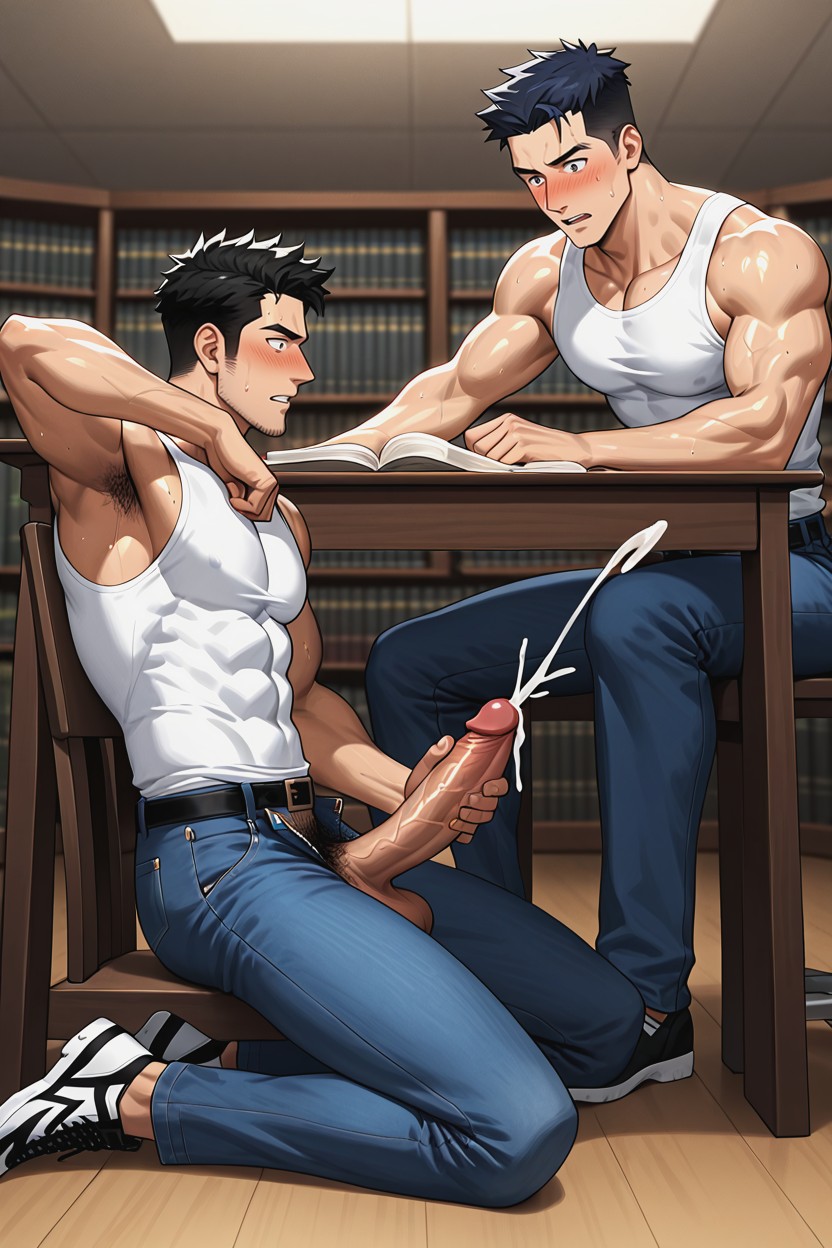 Library, 陰毛, 牛仔褲 AI同性戀黃片