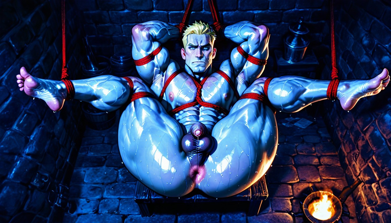 Light Pink Nipples, 18+, Arms Holding Area Behind The Knees Back Hard And Tight ゲイAIポルノ