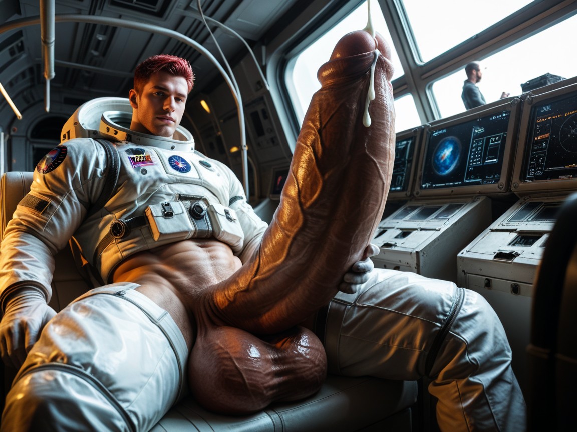 Realistic, Huge Plump Balls, Nave Espacial Porno gay IA