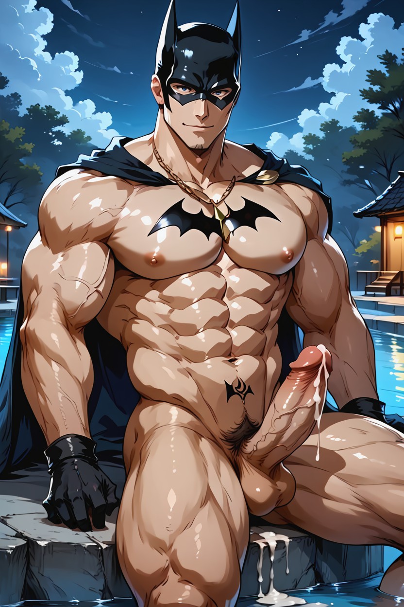 Muscular_male, Erection, Hand Holding Penis AI Gay Porn