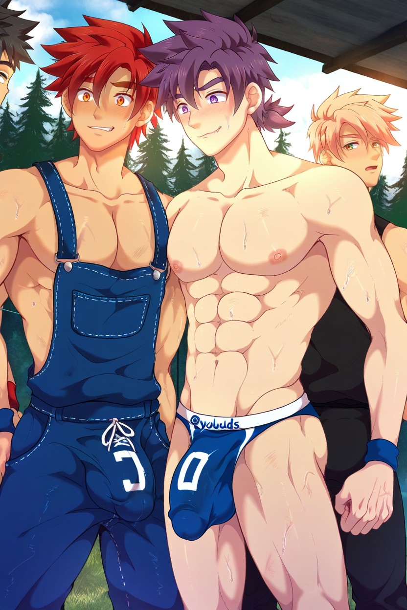 Massive Bulge, Mikkoukun Art Style, 粗大腿 AI同性戀黃片