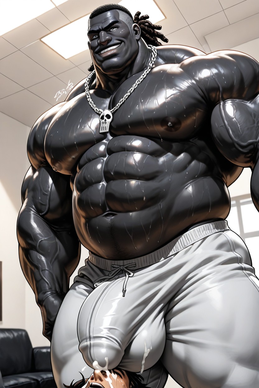 White, 屁股比躯干大, Dark Brown Hair AI同性戀黃片