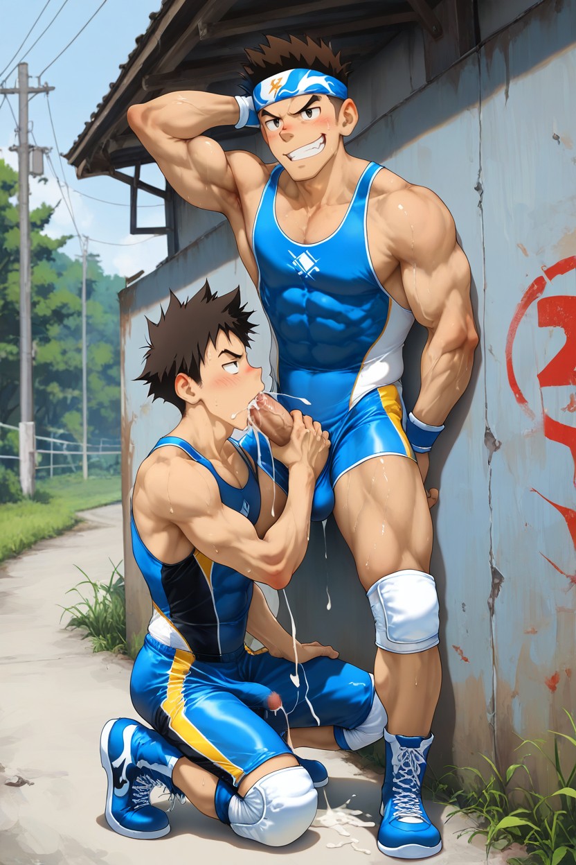High Detail One Man Face High Detail, Strong Lines, One Man Horny ゲイAIエロ