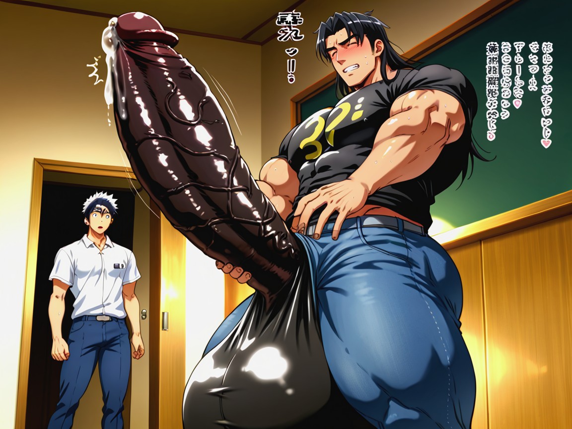 Massive Veiny Huge Cock, Cock Reaches Up To His Chin, 教室 AI同性戀黃片
