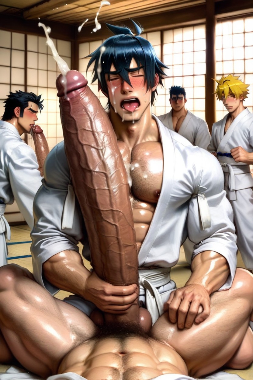 Hyper Excess Cum, Realistic, Karate ゲイAIエロ