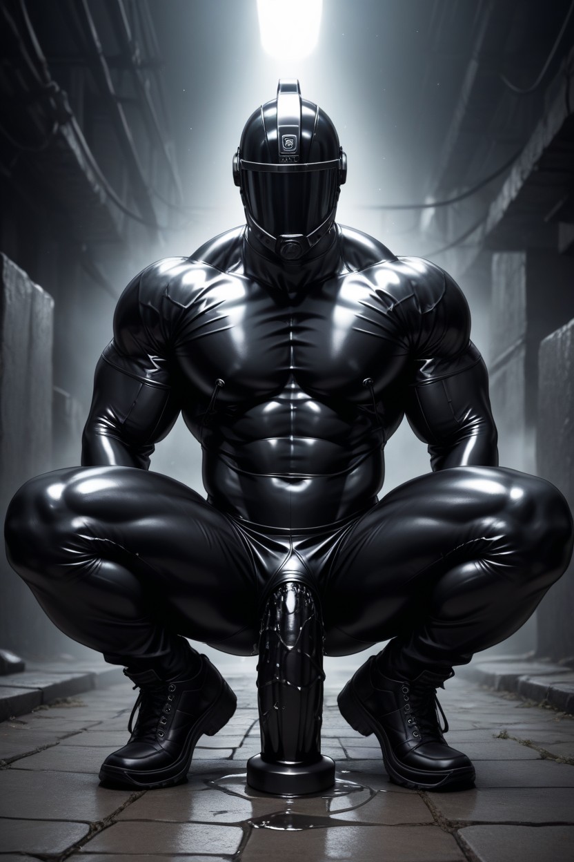 18+, Dramatic Hard Rim Lighting, Hypertrophied Physique Porno IA Gay