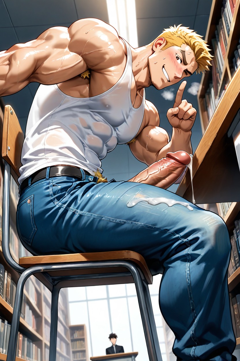 View From Side, One Hand On Own Penis, 超巨大 AI同性戀黃片