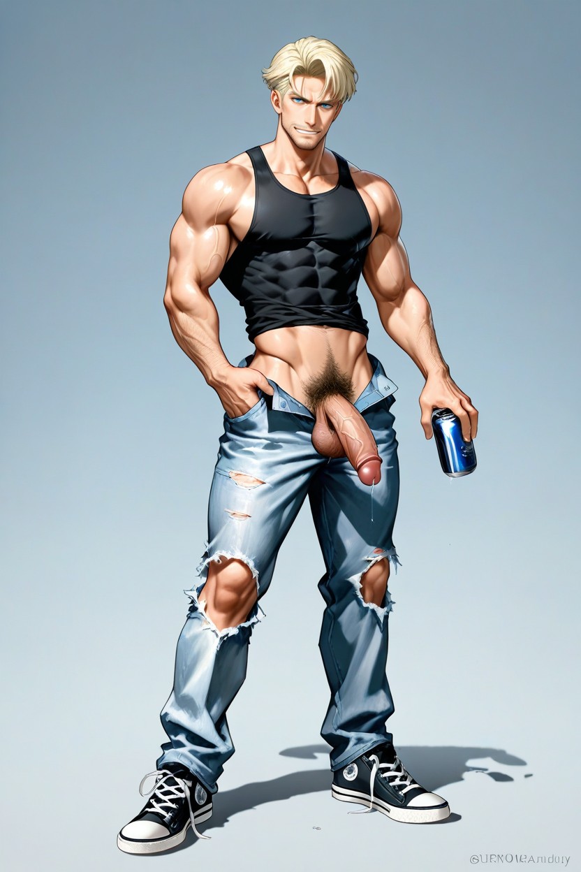 Wearing A Ripped And Tank Top, 25+, Bangs AI Gay Porn