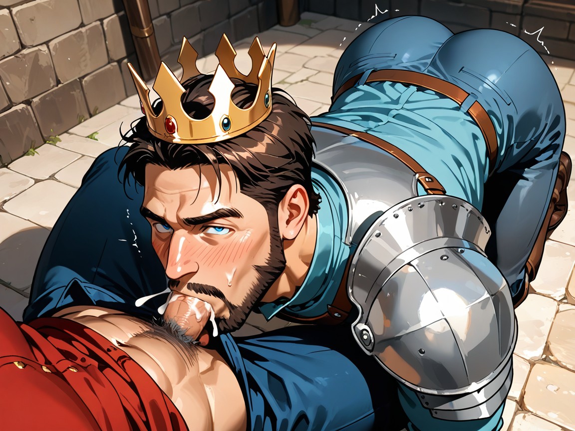 Fit, Small Ass, Deepthroat Blowjob AI Gay Porn