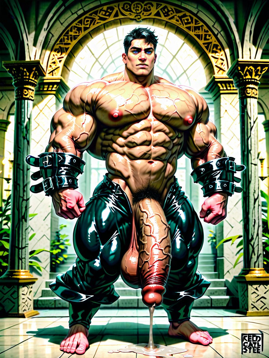 Flequillo, Huge Heavy Defined Bulging Pecs, Hyper Waist Porno gay IA
