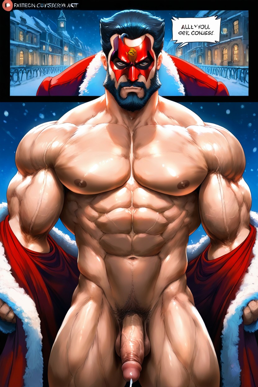 Penis Erect, 晚上, Nipples Abs Reveal 同性戀AI成人