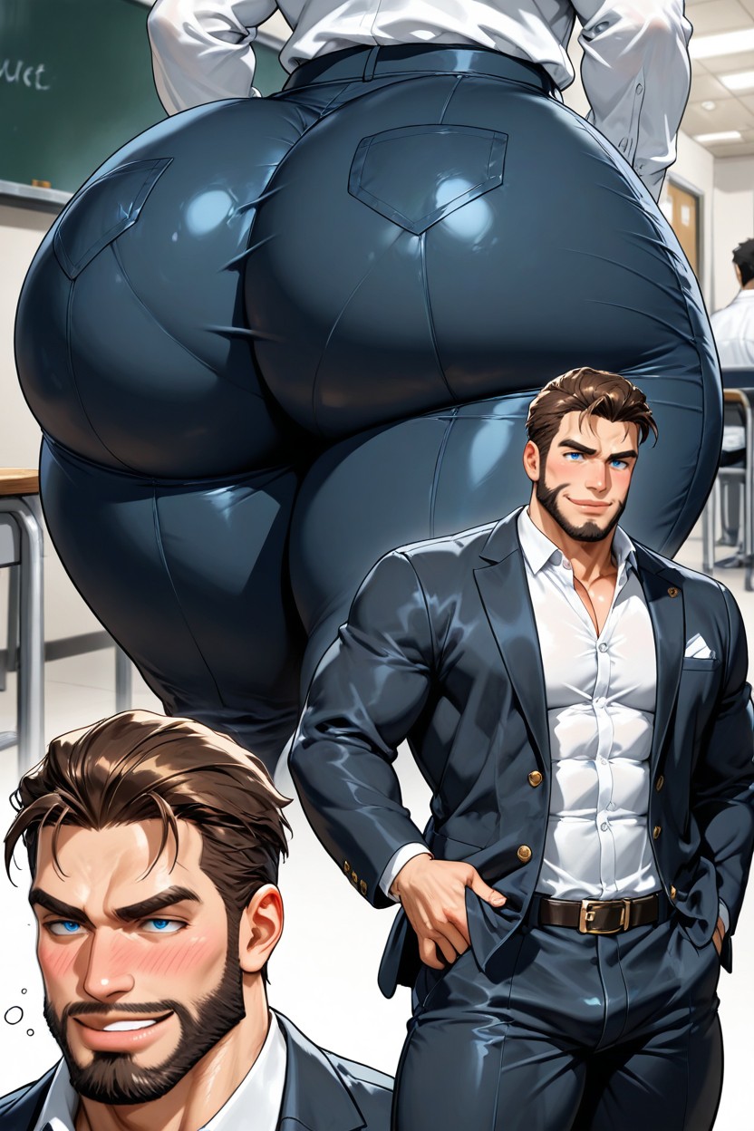 Colossal Ass, Beard, Giant Ass AI Gay Porn
