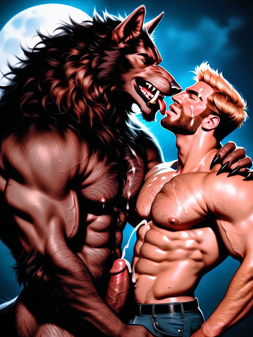 Stretched Abdominal Muscles, Brown Hair, Hair 게이 AI 야짤