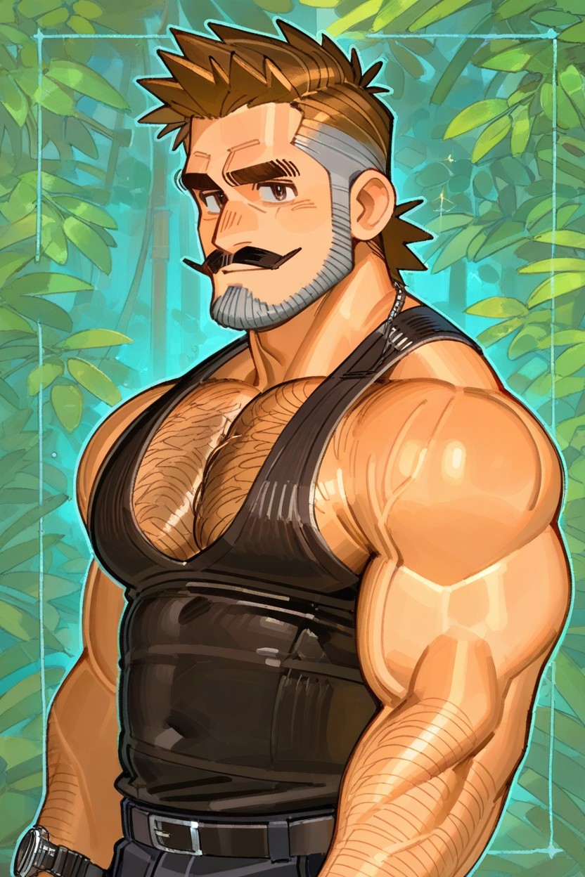 Five O’clock Shadow, Sideburns, Dimples Porno gay IA
