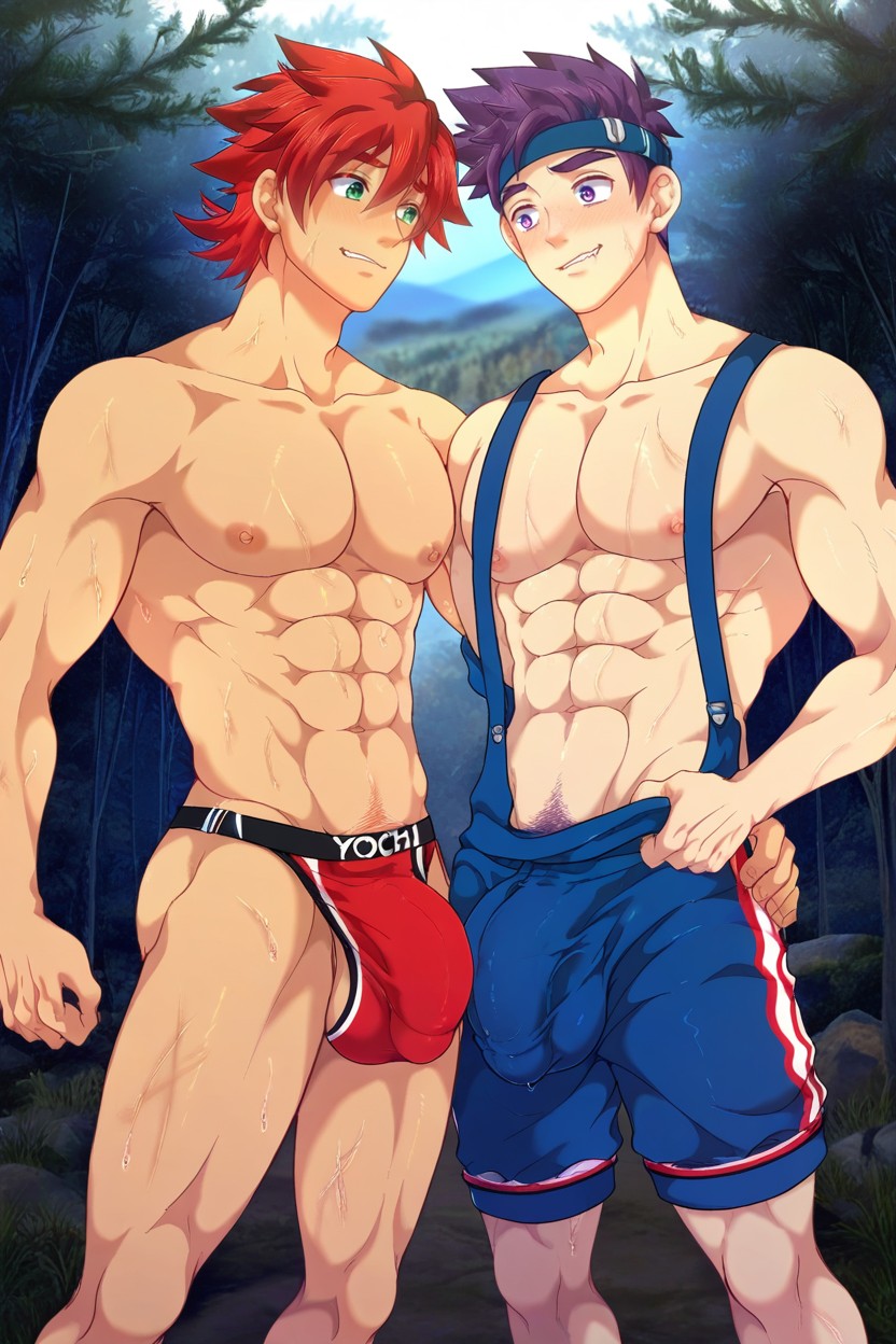 Visible Outline, 咬唇, Mikkoukun Art Style AI同性恋黄片