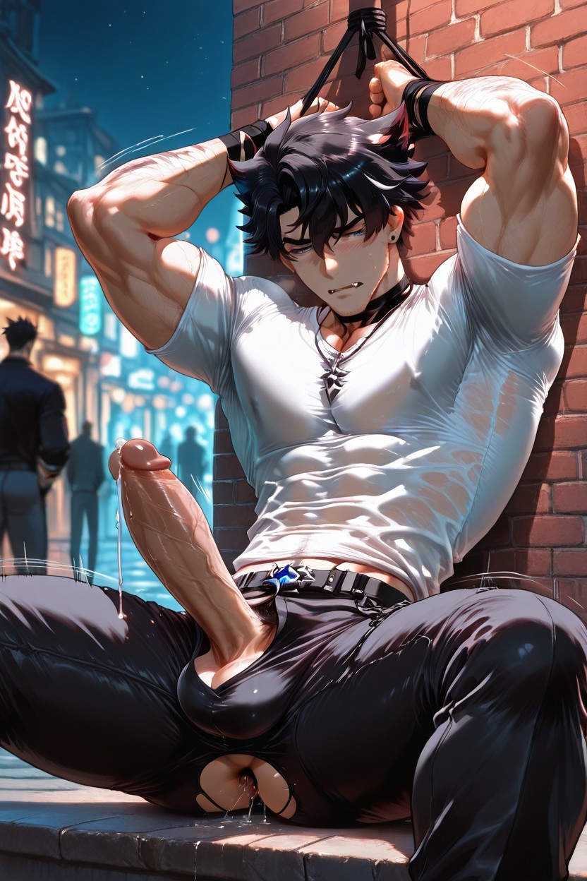 Wriothesley, Arms Up, Fangs Porno IA Gay