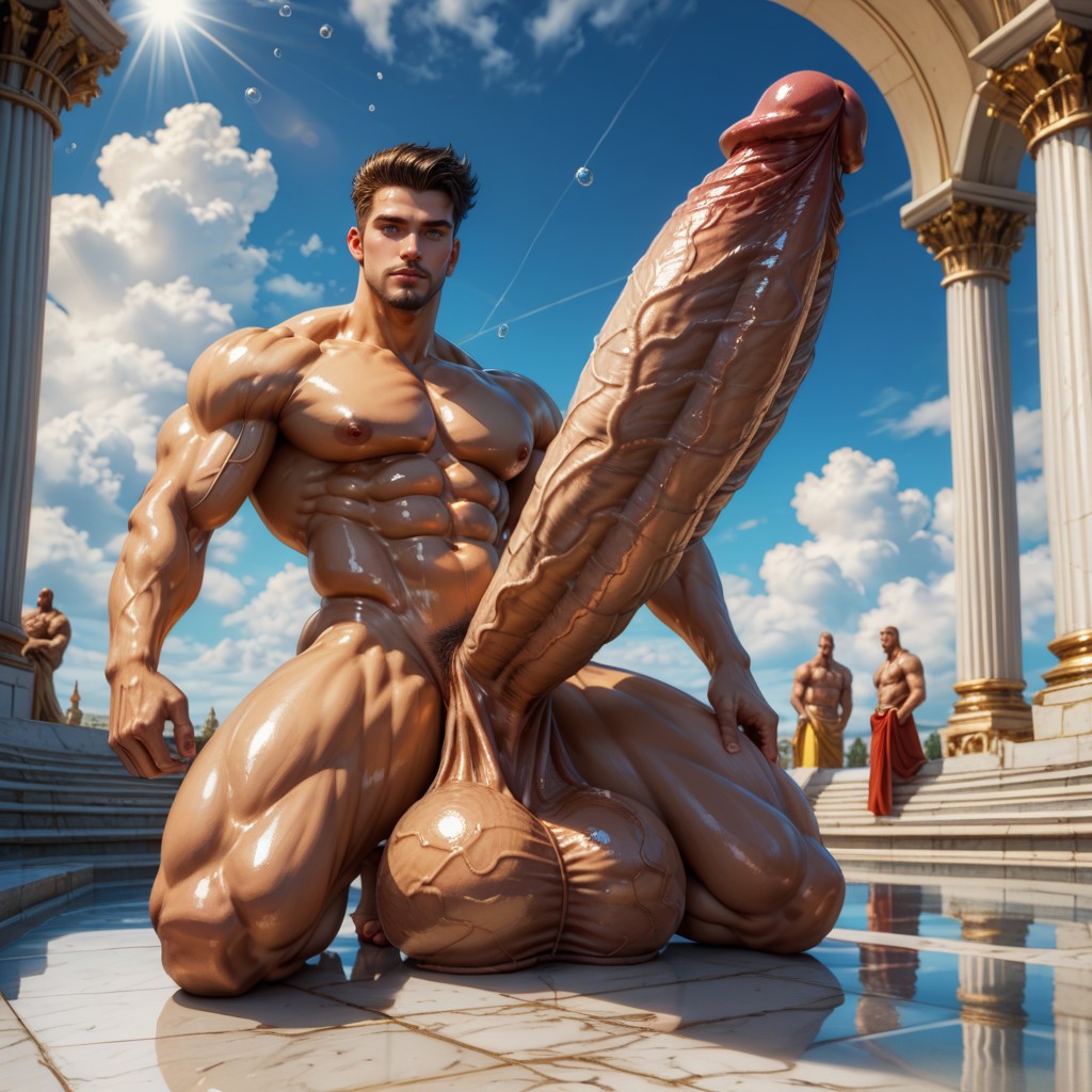 Glass, Gigantic Oiled Veiny Cock, Hdr AI Gay Porn
