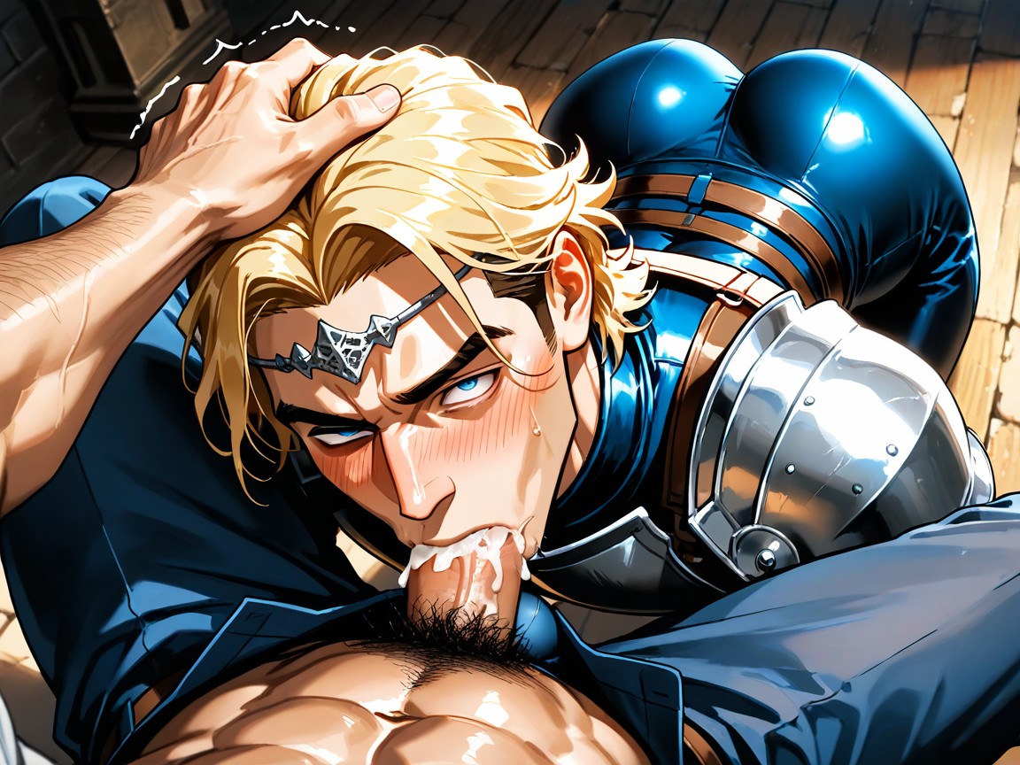 Blonde Mustache And Beard, Males Only, Cum In Mouth 게이 AI 야짤