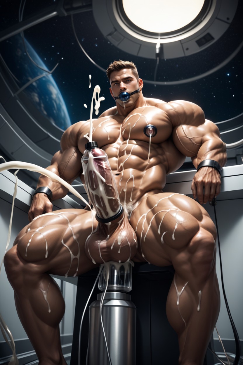 Space Ship, Restrained, Cum Spraying Everywhere 게이 AI 야짤