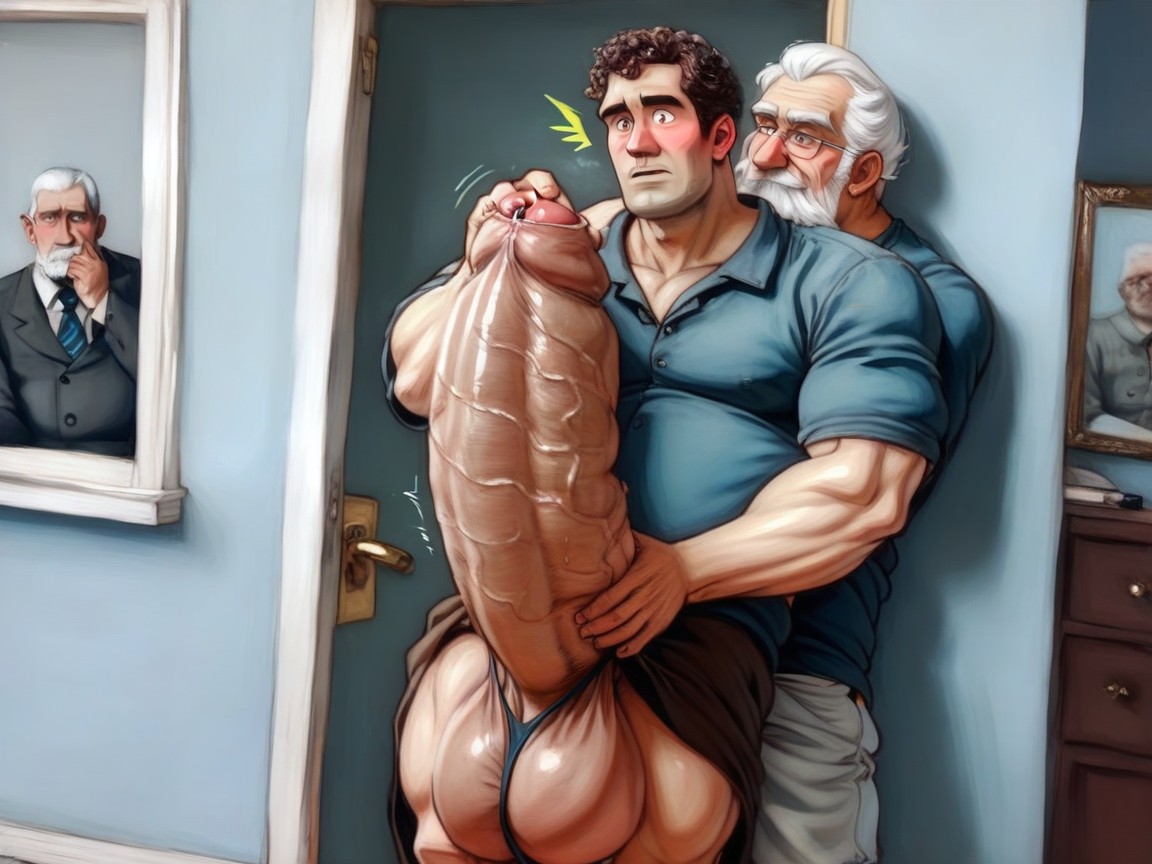 Walk In, Hugging, Horny AI Gay Porn