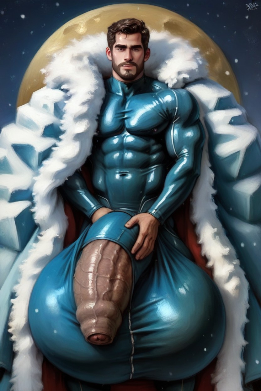 Massive Enormous Giant Hyper Cock, Thick Lines, Erection AI Gay Porn