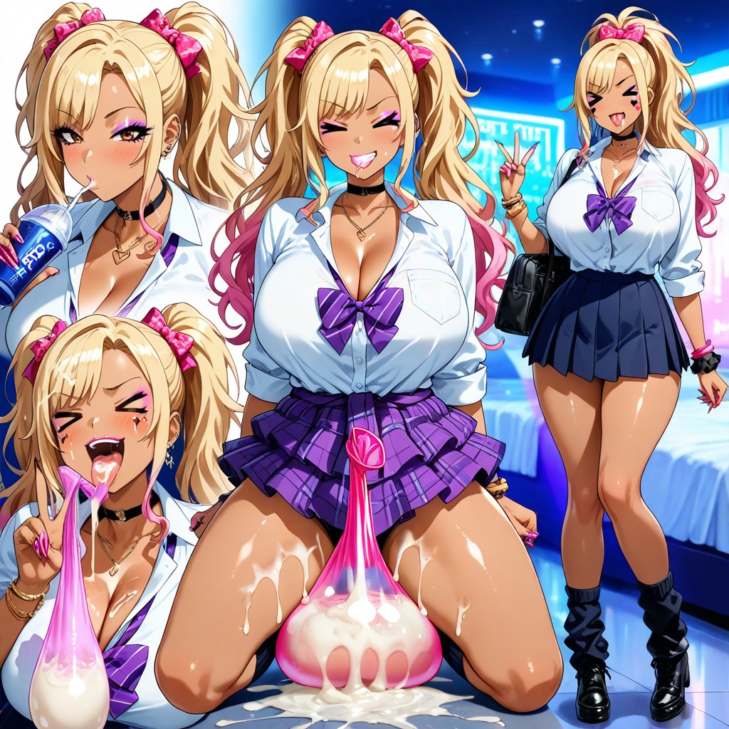Multiple Angles Massive Condom Balloon, 18+, Gyaru Makeup AI Gay Porn
