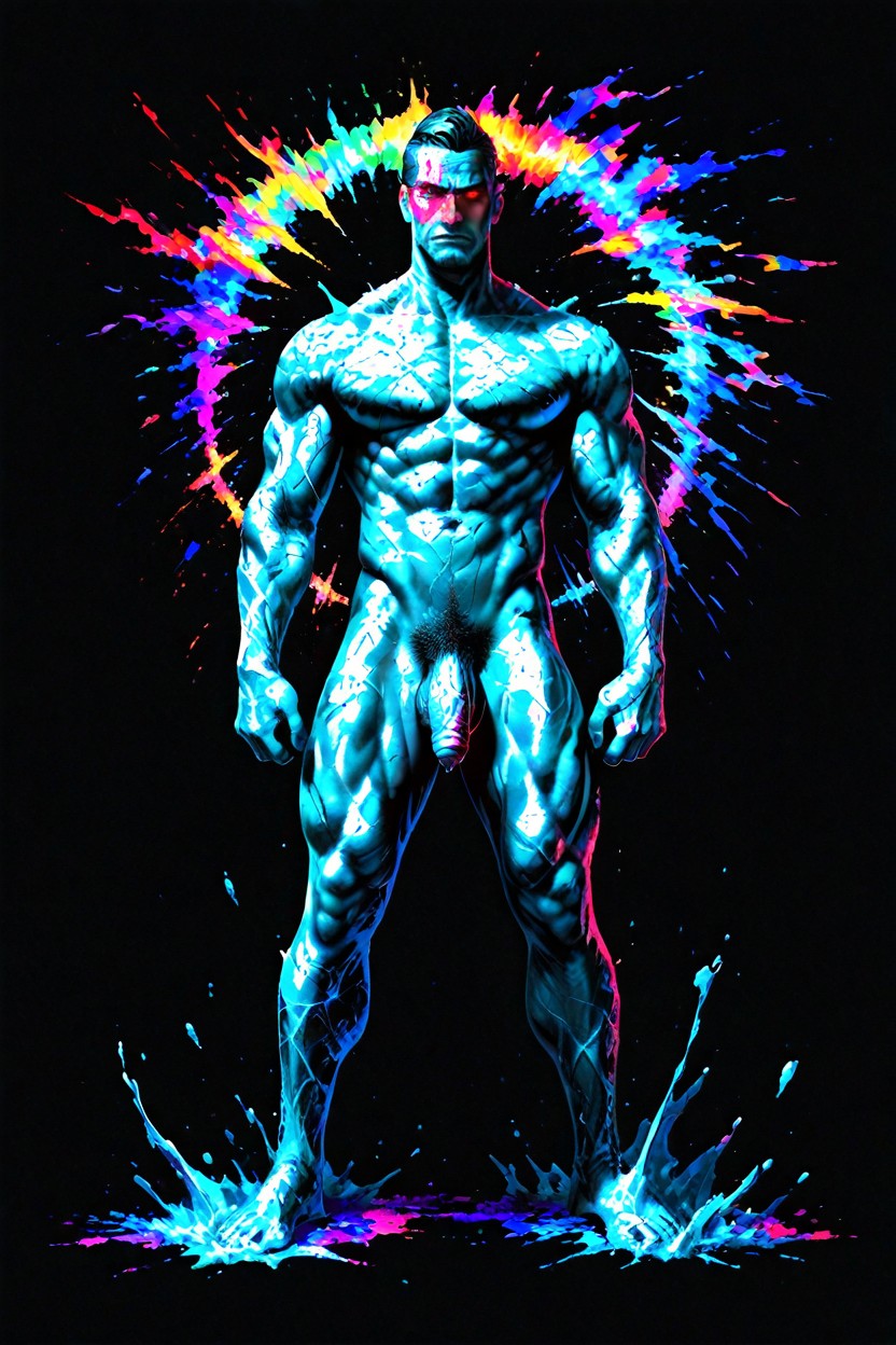 Perspective, Messy Dark Hair, Front Side View AI Gay Porn