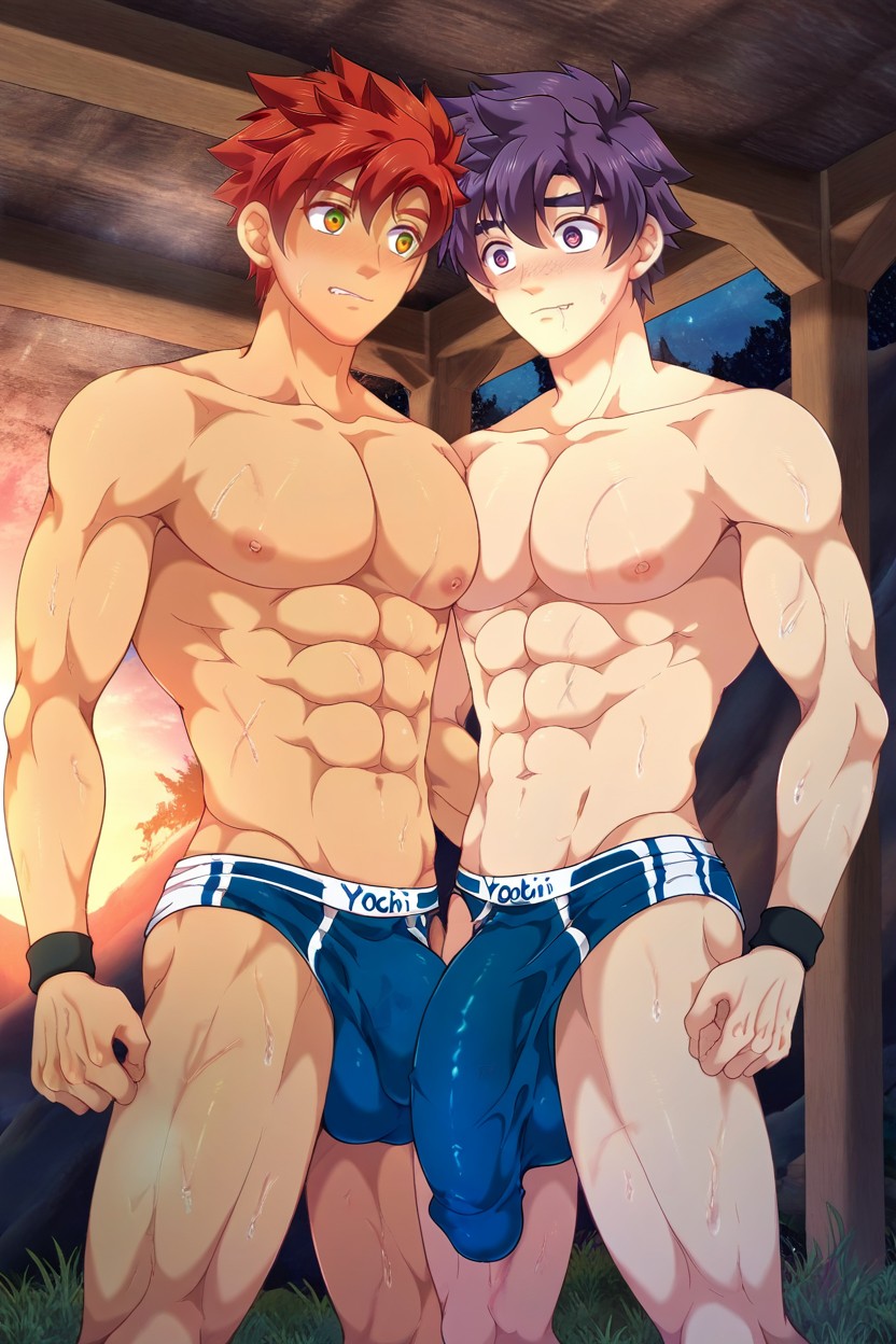 K, Throng Underwear, Cinematic Lighting Porno gay IA