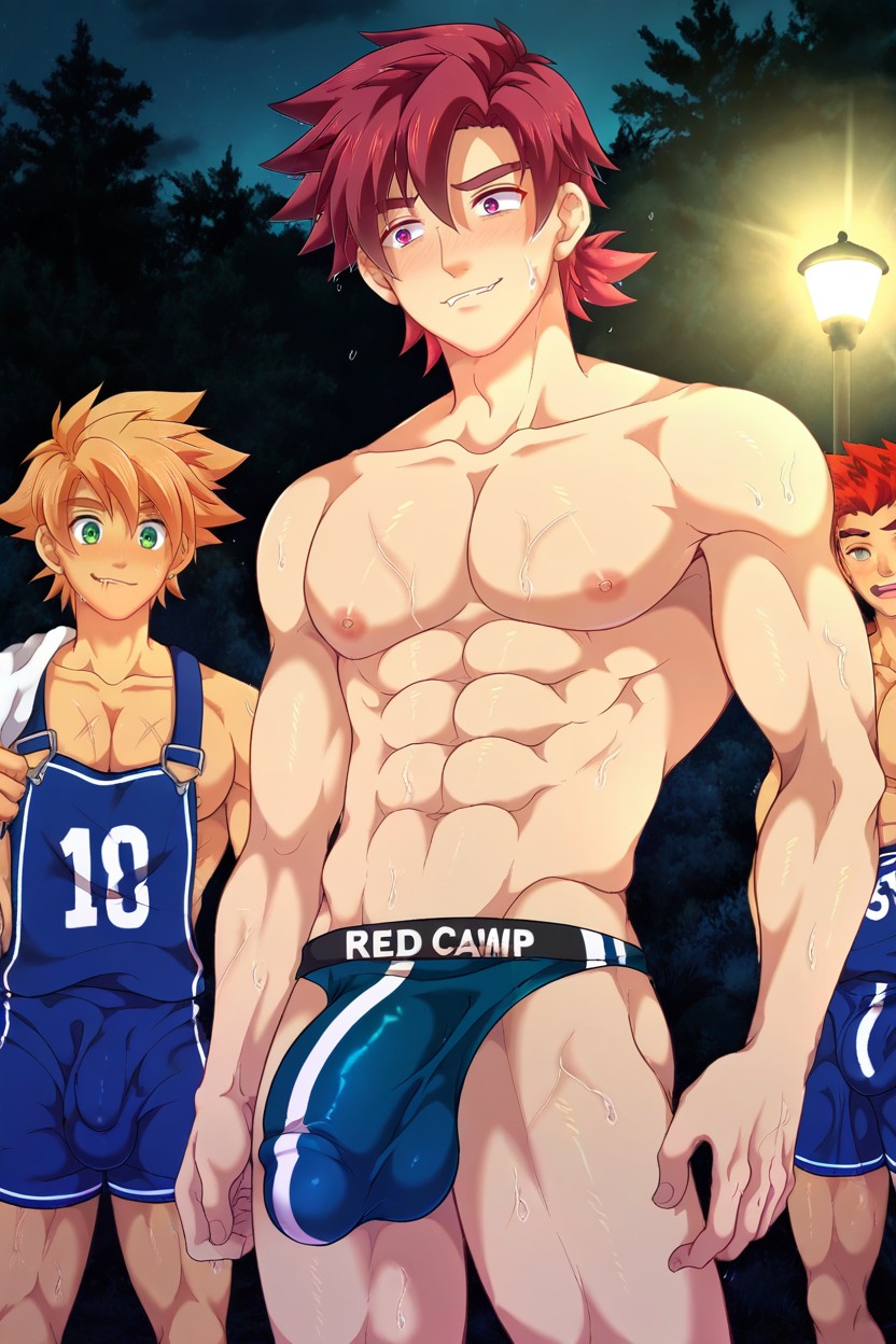 Naked, Sweaty, Smug Expression AI Gay Porn