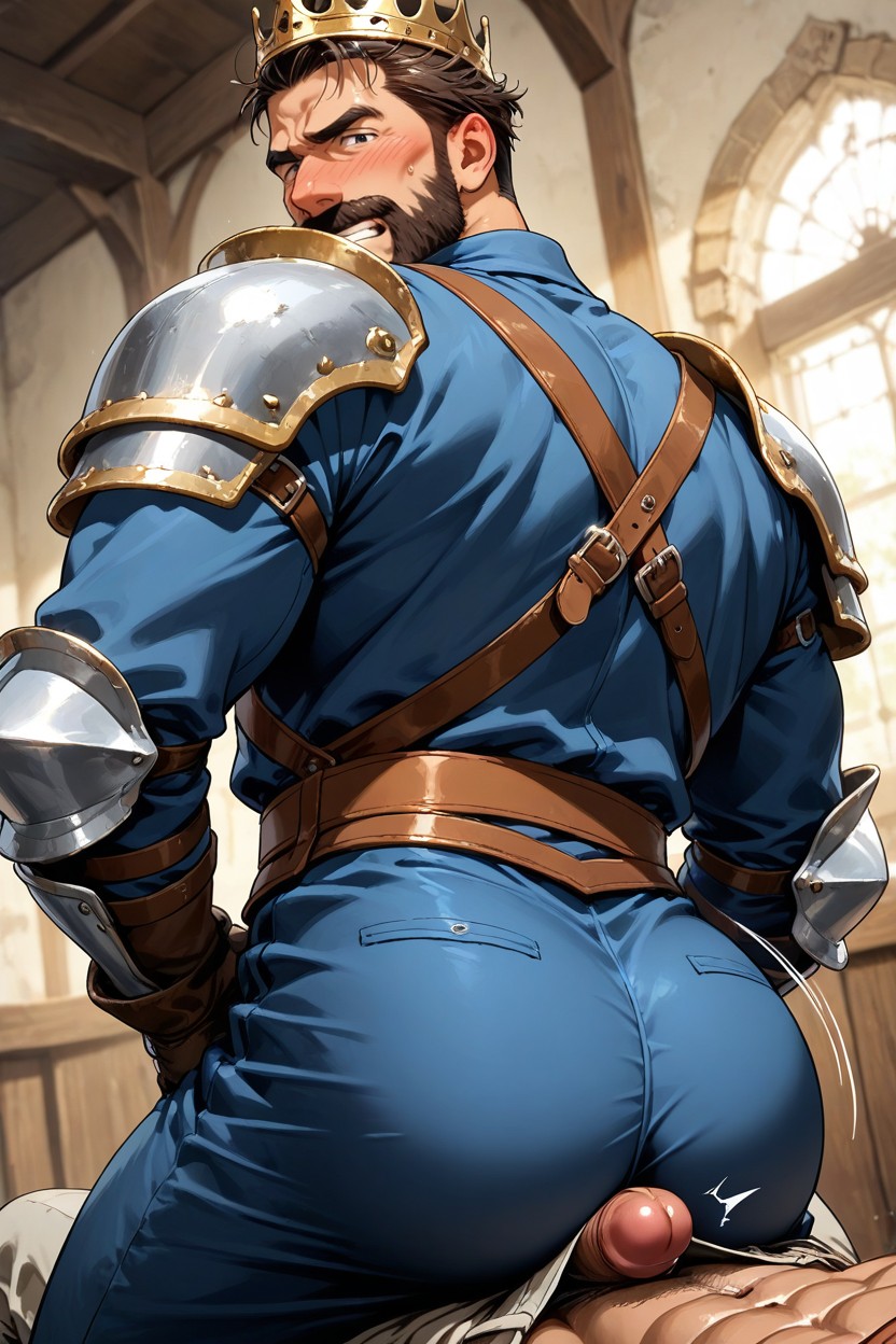 Uncensored, Cooperative Buttjob, Masculine Nose AI Gay Porn