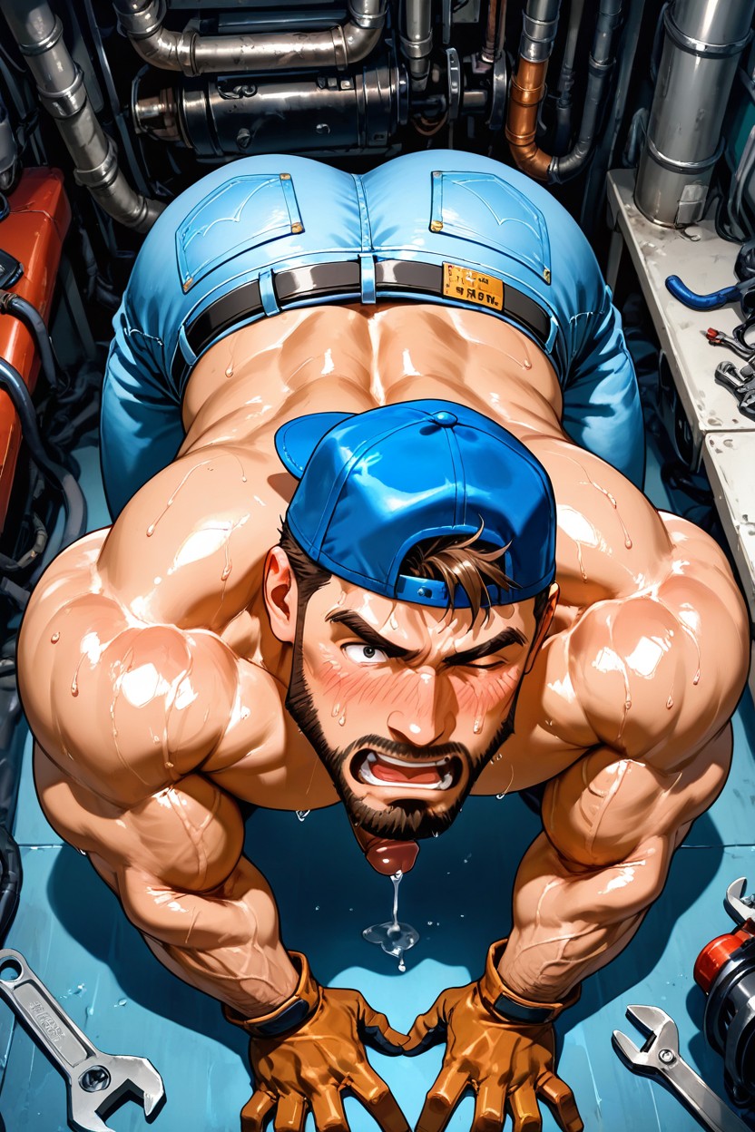 Big Pecs, Jeans, Small Ass AI Gay Porn