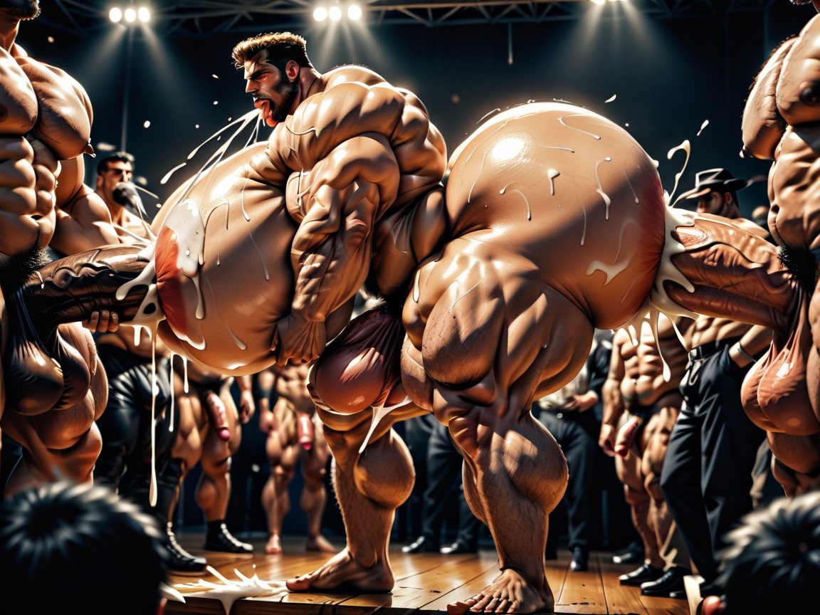 Rough Hyper Huge Impossibly Long Cocks Fucking Them Everywhere, Huge Hyper Areola, Huge Hyper Nipples AI Gay Porn