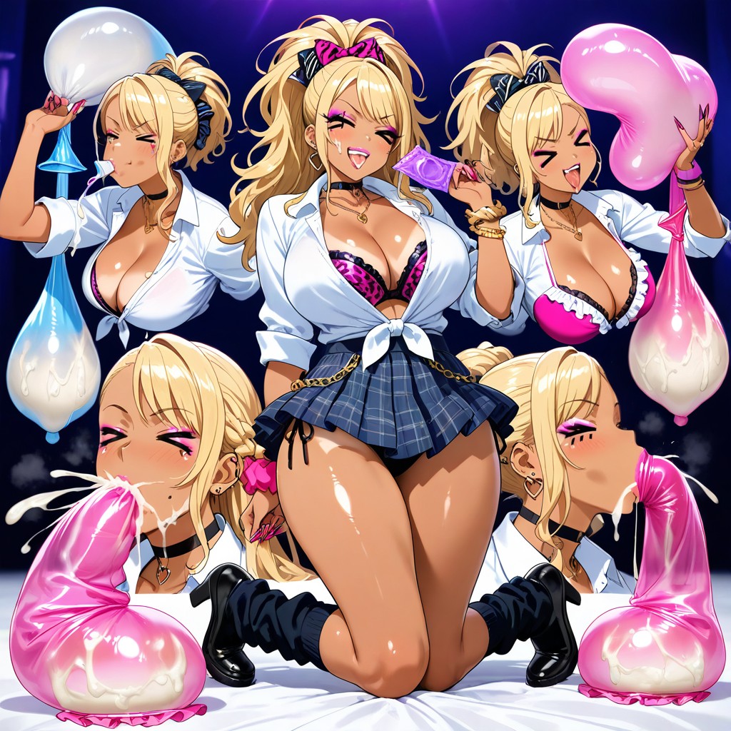 Gyaru Makeup, Multiple Huge Condom Balloons On The Ground, Xd AI Gay Porn