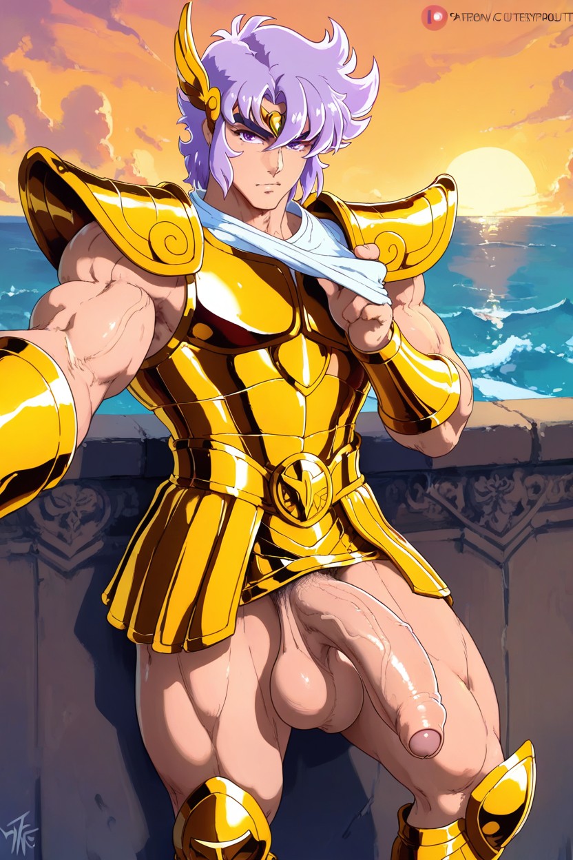 Foreskin, Knights Of The Zodiac, Thick Girthy Cock AI Gay Porn