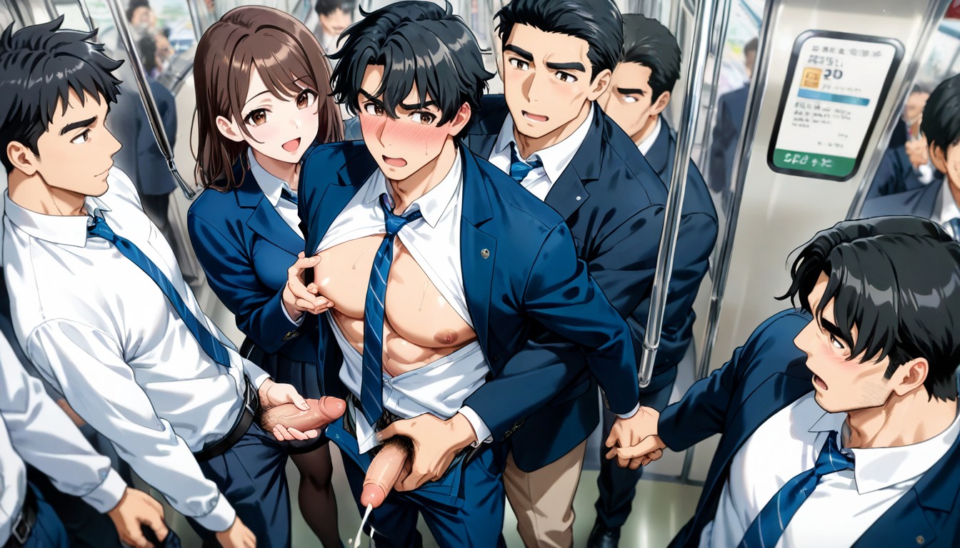 Black Hair, Open Mouth, Train AI Gay Porn